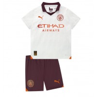 Manchester City Udebane Trøje Børn 2023-24 Kortærmet (+ Korte bukser)